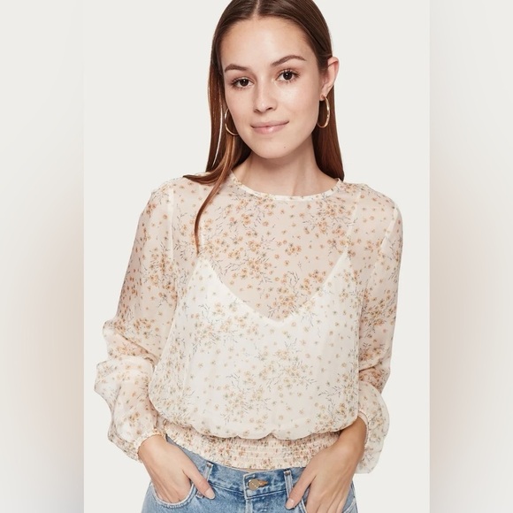 CAMI NYC ROBYN CHIFFON TOP in Pale Waterflower - Picture 1 of 10